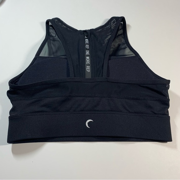 Zyia black all star sports bra with mesh high neck - Picture 7 of 15